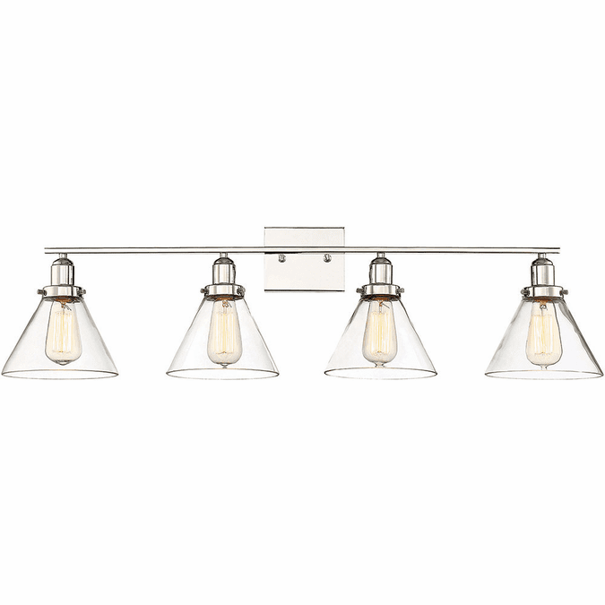 Savoy House 8-9130-4-109 Drake Modern Polished Nickel 4-Light Bathroom Light