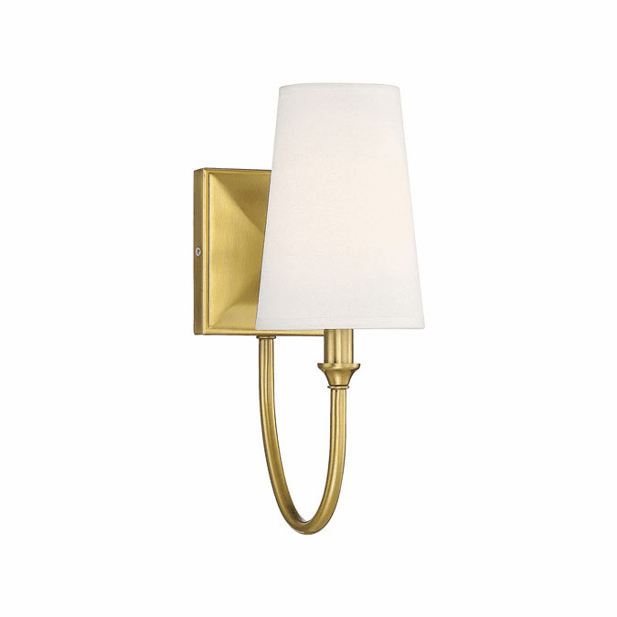Savoy House 9-2542-1-322 Cameron Warm Brass Wall Sconce Lighting