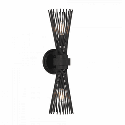 Savoy House 9-9603-2-89 Longfellow Contemporary Matte Black Lamp Sconce