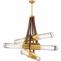 SDQ Lighting PD36106BG Modern Brushed Gold Chandelier Light