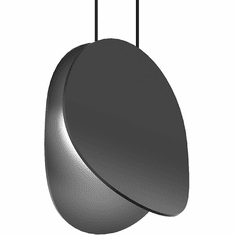 Sonneman 1765.25 Malibu Discs Modern Satin Black LED 7.5" Mini Hanging Lamp