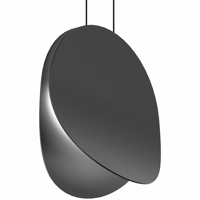Sonneman 1767.25 Malibu Discs Modern Satin Black LED 14" Pendant Hanging Light