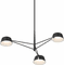 Sonneman 2033.25 Ray Contemporary Satin Black LED Lighting Chandelier - alt