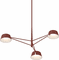Sonneman 2033.73 Ray Contemporary Oxide Red LED Chandelier Lighting - alt