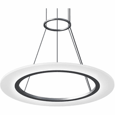 Sonneman 2071.16 Arctic Rings Contemporary Bright Satin Aluminum LED 24" Hanging Lamp
