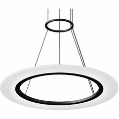 Sonneman 2071.25 Arctic Rings Modern Satin Black LED 24" Drop Ceiling Light Fixture