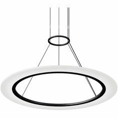 Sonneman 2072.25 Arctic Rings Contemporary Satin Black LED 30" Hanging Light