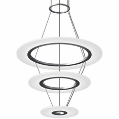 Sonneman 2075.16 Arctic Rings Contemporary Bright Satin Aluminum LED Small Pendant Light Fixture