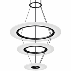 Sonneman 2075.25 Arctic Rings Modern Satin Black LED Small Lighting Pendant