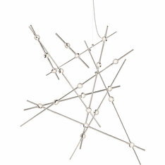 Sonneman 2152.13C Constellation Contemporary Satin Nickel LED Hanging Chandelier