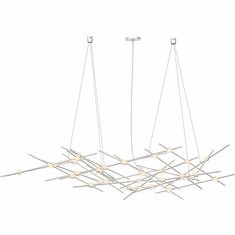Sonneman 2155.13W Constellation Modern Satin Nickel LED Lighting Chandelier