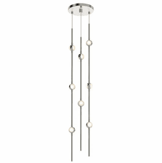 Sonneman 2161.13C-S-27 Constellation Andromeda Modern Satin Nickel LED 2700K Multi Drop Ceiling Light Fixture