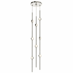 Sonneman 2161.13W-S-27 Constellation Andromeda Contemporary Satin Nickel LED 2700K Multi Pendant Light Fixture