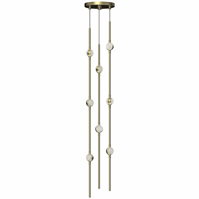 Sonneman 2161.38C-S Constellation Andromeda Contemporary Satin Brass LED 3000K Multi Pendant Light