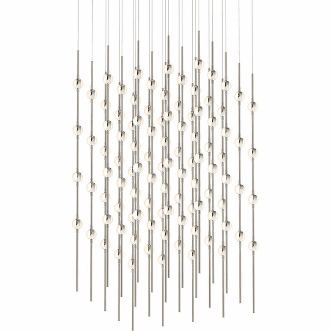 Sonneman 2168.13W Constellation Contemporary Satin Nickel LED 36" Multi Drop Lighting Fixture