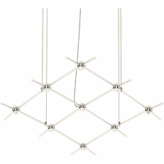 Sonneman 21Q13-RC3312 Constellation Contemporary Satin Nickel LED Ceiling Chandelier