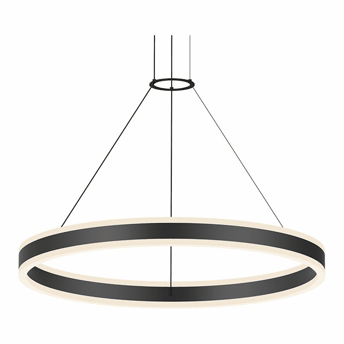 Sonneman 2305.25 Double Corona Modern Satin Black LED 32" Pendant ...