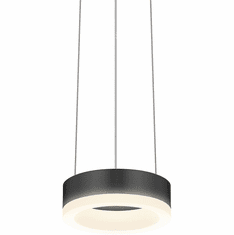 Sonneman 2311.25-J20 Corona Contemporary Satin Black LED Mini Pendant Hanging Light