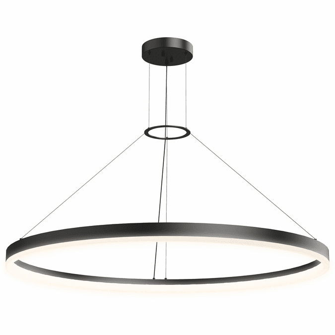 Sonneman 2318.25-J20 Corona Contemporary Satin Black LED Hanging Light Fixture