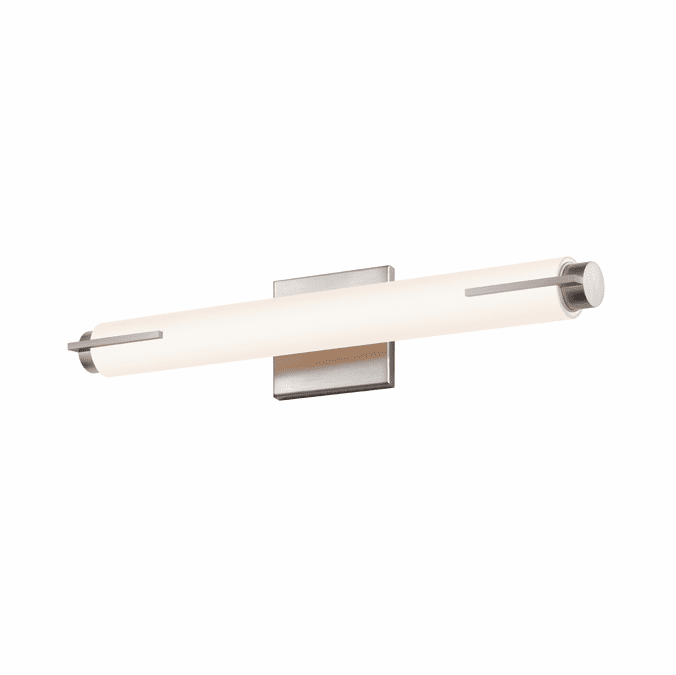 Sonneman 2430.13.ST Tubo Slim Contemporary Satin Nickel Finish 19.5" Wide LED Bathroom Sconce