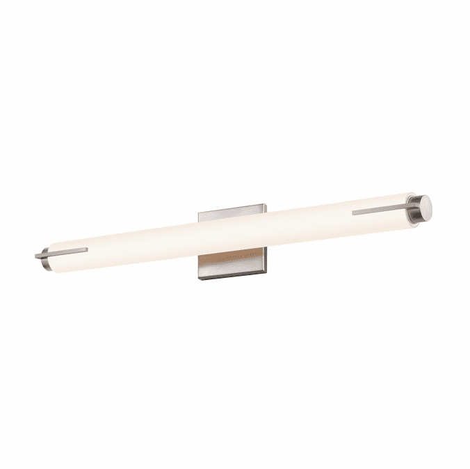 Sonneman 2431.13.ST Tubo Slim Contemporary Satin Nickel Finish 25.5" Wide LED Bath Wall Sconce