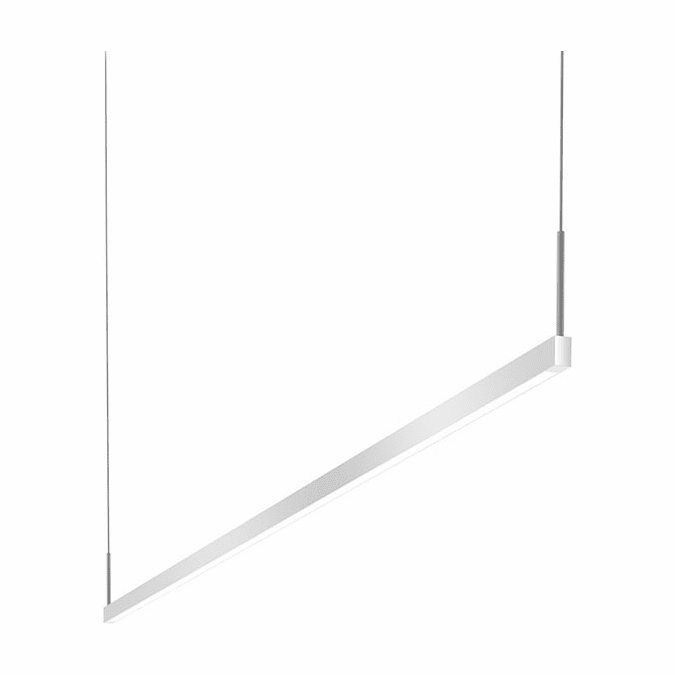 Sonneman 2816.16-6 Thin-Line Modern Bright Satin Aluminum LED One-Sided 72" Kitchen Island Light