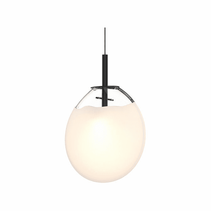 Sonneman 2990.25W-MED Cantina Medium Size Modern Satin Black 36" Hanging Light
