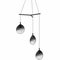 Sonneman 2995.25K-SML Cantina Contemporary Satin Black 57" Multi Hanging Light - alt