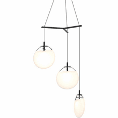 Sonneman 2995.25W-MED Cantina Contemporary Satin Black Drop Ceiling Lighting