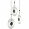 Sonneman 3113.25C Meclisse Modern Satin Black LED Multi Hanging Pendant Lighting - alt