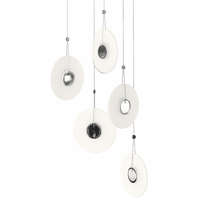 Sonneman 3115.01E Meclisse Modern Polished Chrome LED Multi Hanging Light Fixture