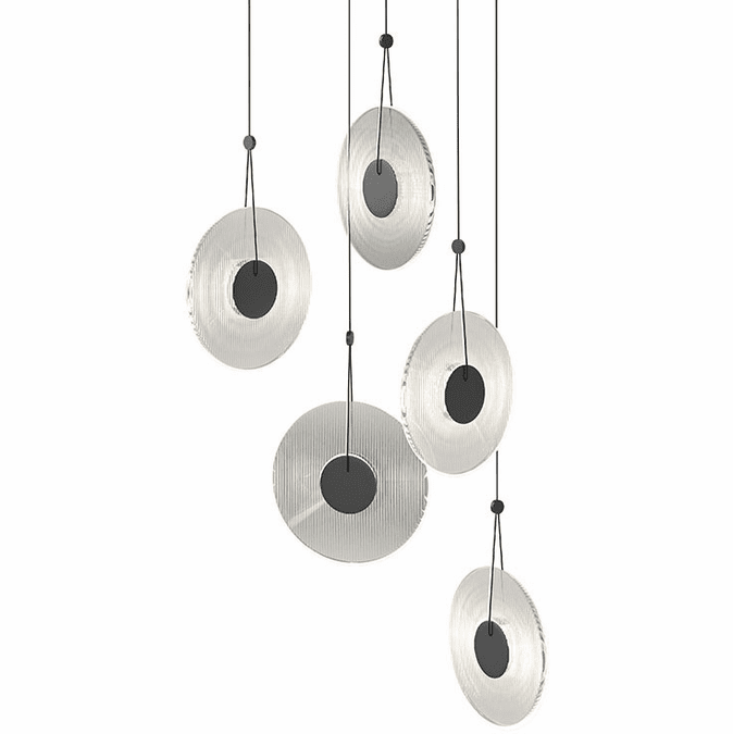 Sonneman 3115.25C Meclisse Modern Satin Black LED Multi Drop Lighting