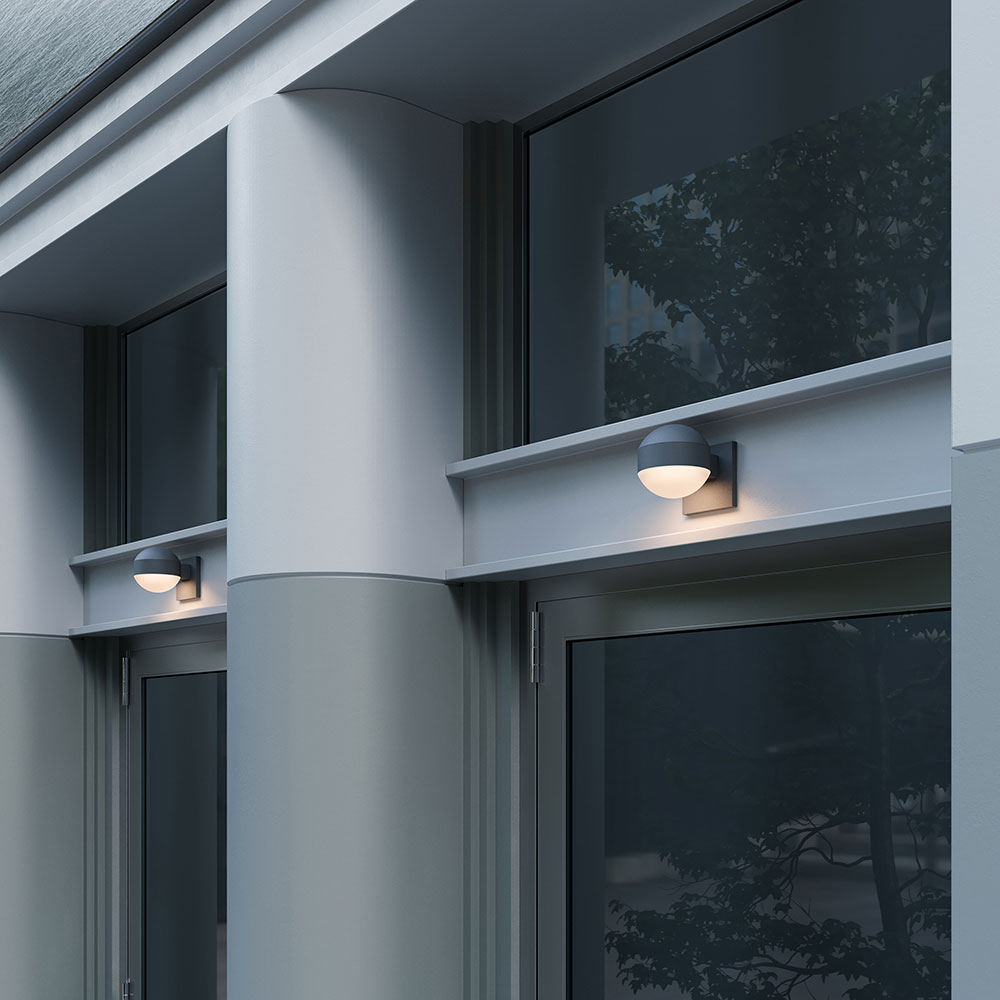 Sonneman 7302.FH.DL.98.WL REALS Modern Textured White LED Exterior Wall ...