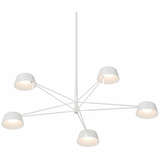 Sonneman 2035.17 Ray Modern Warm Gray LED Chandelier Lamp
