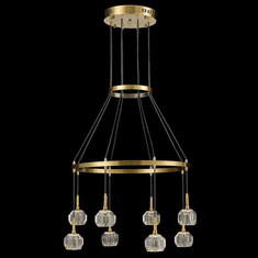 StarFire Crystal 1724AB Sole Antique Brass Mini Chandelier Light
