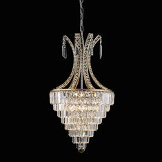 StarFire Crystal 3516CH Regal Chrome 16" Ceiling Light Pendant