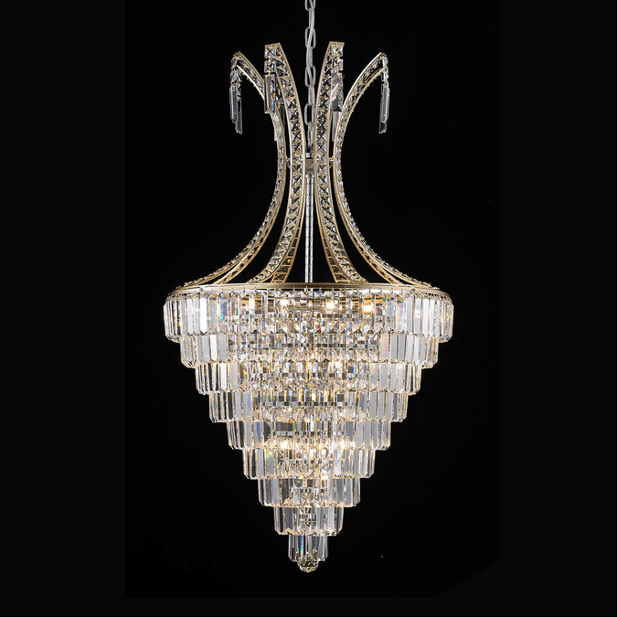 StarFire Crystal 3522CH Regal Chrome 22" Pendant Lamp