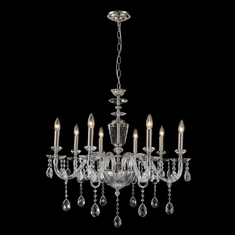 StarFire Crystal 3608SN Barcelona Satin Nickel Chandelier Lighting