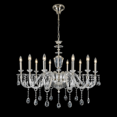 StarFire Crystal 3618SN Barcelona Satin Nickel Lighting Chandelier