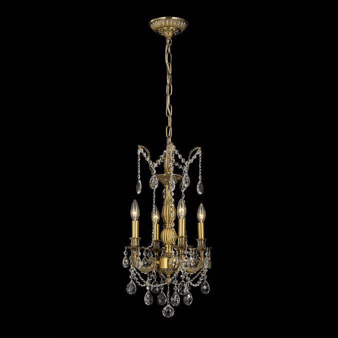 StarFire Crystal 5104AB Imperial Antique Brass Mini Chandelier Light