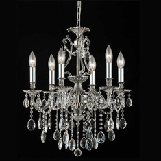 StarFire Crystal 5106AS Imperial Antique Silver Mini Chandelier Light