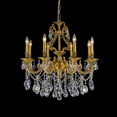 StarFire Crystal 5108AB Imperial Antique Brass Chandelier Lighting