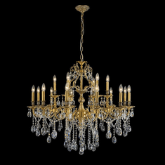 StarFire Crystal 5118AB Imperial Antique Brass Chandelier Light