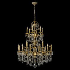StarFire Crystal 5124AB Imperial Antique Brass Chandelier Lighting