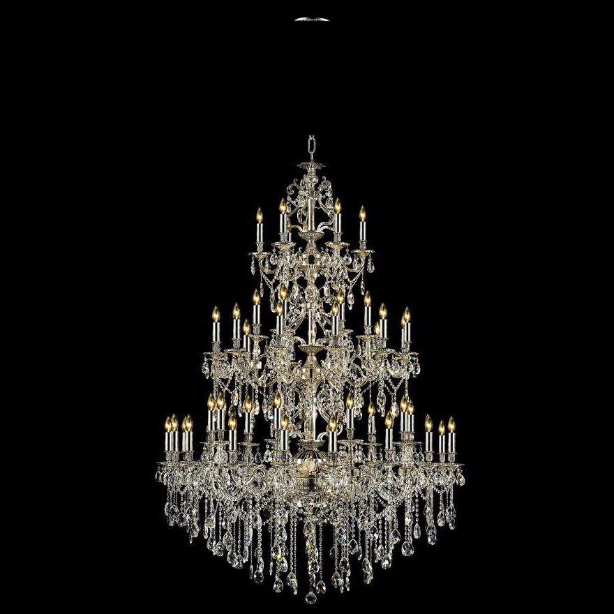 StarFire Crystal 5151AS Imperial Antique Silver Hanging Chandelier