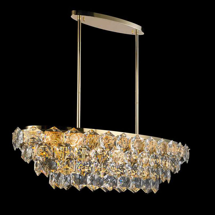 StarFire Crystal 7844GD Glacier Gold Island Lighting STA7844GD