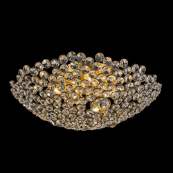 StarFire Crystal 9218AB Art Deco Antique Brass 18" Ceiling Lighting Fixture