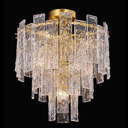 StarFire Crystal 9316AB Cairo Antique Brass 16" Ceiling Light Fixture