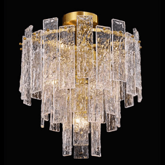 StarFire Crystal 9316AB Cairo Antique Brass 16" Ceiling Light Fixture