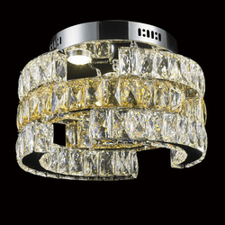 StarFire Crystal LD0414CC Clear and Champagne Crystal LED Ceiling Light